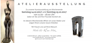 Read more about the article Einladung zur Atelierausstellung am 14. und 15.10.17