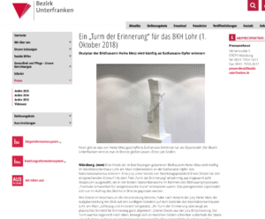 Read more about the article Bezirk Unterfranken: Ein „Turm der Erinnerung“ für das BKH Lohr (1. Oktober 2018)