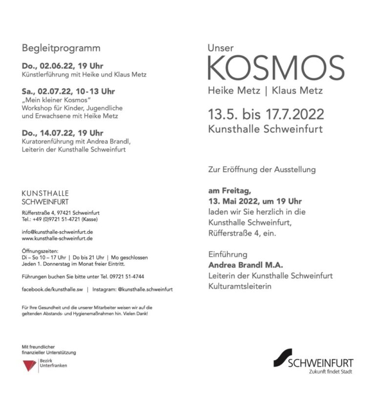 Ausstellung „unser KOSMOS“ in der Kunsthalle Schweinfurt